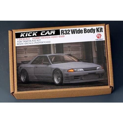 Hobby Design 1/24 RB Pandem Nissn R32 Wide Body Kit For Tmiya R32 KIT (Resin+PE+Metal parts+Metal Wheels+Decals) HD03-0509