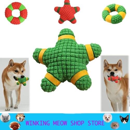 Dog Toys Training Pet Supplies Squeeze Large Dog Squeaky Molar Chew Interest Interaction Latex Is Nontoxic Security Starfish Sha