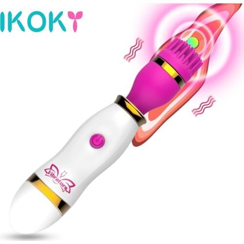 IKOKY G-spot Vibrator Sex Toys for Woman Female Masturbation Clitoris Stimulate 12 Speed Rotating Vibration Stick Adult Products