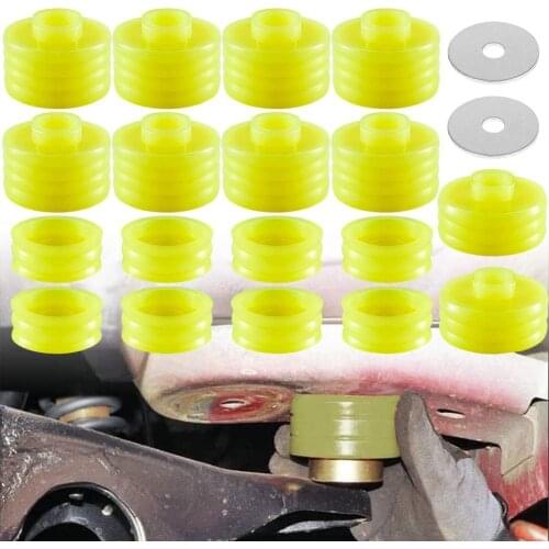 Body Mount Bushing Kit KF04050BK Fits for Ford F250 F350 1999-2017 Polyurethane Body Mounts, OE Replacement Yellow