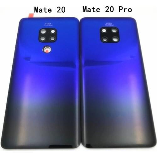 For Huawei Mate 20 / Mate 20 Pro Battery Cover Back Glass Panel Rear Door Housing Case With Camera Lens Repair parts