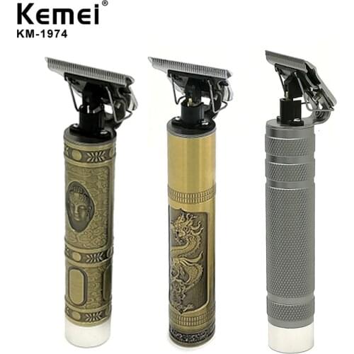 Kemei Balding Cordless Hair Clipper 0 mm Male Carving Trimmer Bald Head Shaving Scraper Short Hairs Cutting Finishing Machine