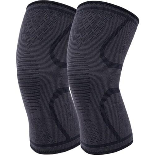 2pcs Fitness Running Cycling Knee Support Braces Elastic Nylon Sport Compression Knee Pad Sleeve Basketball Protective Gear G05