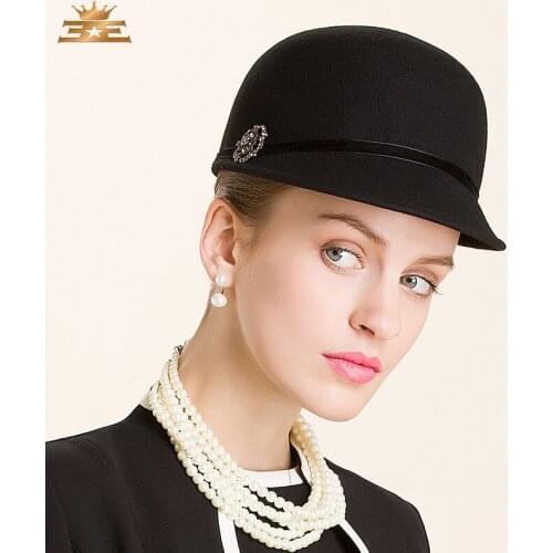 New Arrival Fedoras Hat Female Autumn and Winter Fashion Wool Cap Korean Tide Women Woolen Hat British Winter Cap B-7517