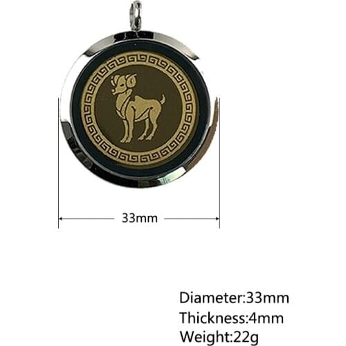 Aries Quantum Pendant Necklace with Negative Ions Men Women Necklace
