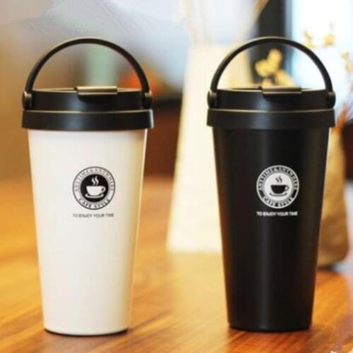 500ml Portable Travel Coffee Mug Double Wall Stainless Steel Vacuum Flask Thermo Water Bottle Car Mug Thermocup Thermos