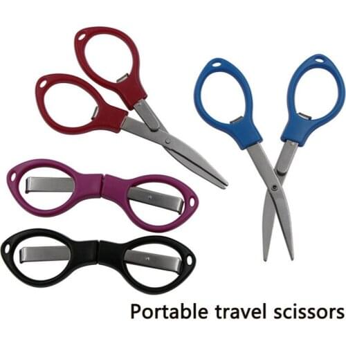 Portable 1pcs Stainless Steel Foldable Fishing Scissors Mini Fishing Line Use Scissors Fish Accessories Tools Office Scissors