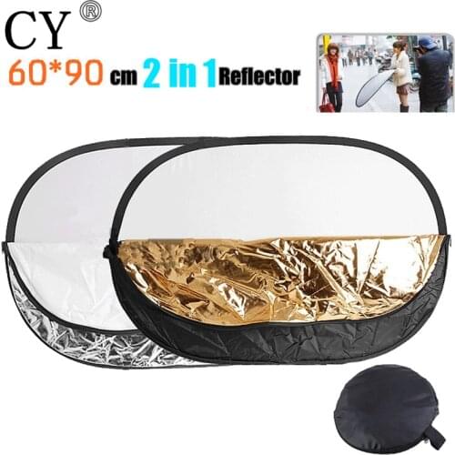 60x90cm 2 in 1 Handheld Portable Collapsible Light Oval Photography Reflector Studio Multi Disc Photo Studio Accessories