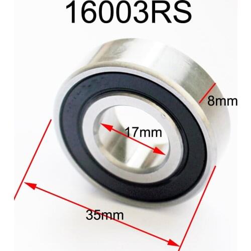 Radial shaft 16003ZZ 16003 2RS 16003 bearing deep groove ball bearing 17x35x8mm or 16003-2RS with rubber seal