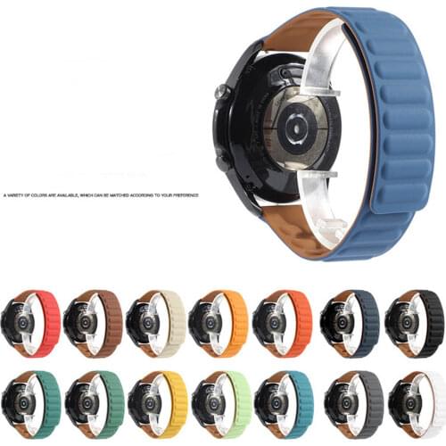 20 22mm Silicone loop For samsung galaxy watch 3 gear s3 46mm 42 active2 Bracelet strap watchband For huawei gt 2 42mm Magnetic