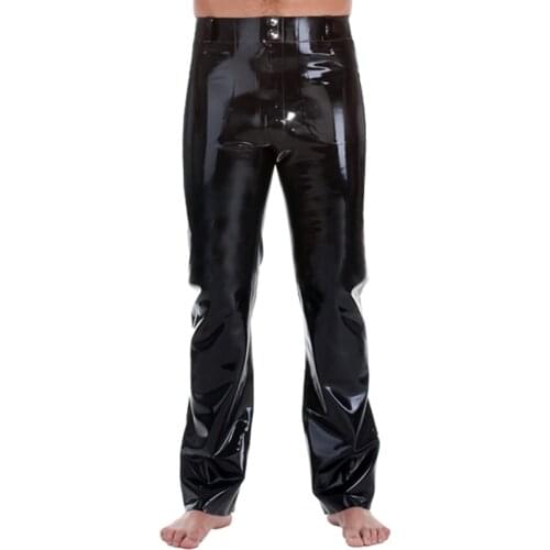 Rubber Latex Man Trousers Pants Costumes with Pockets Plus Size XXXL Supply Custom Made S-LTM019