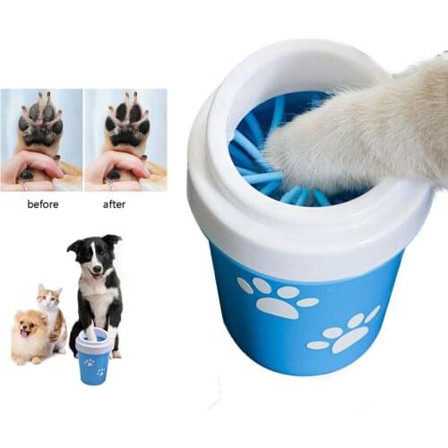 Pet Foot Cleaning Cup CleanTool Soft Silicone Paw Brush Portable Washing Washer Outdoors Cat Feet Cleaner Bucket Dog Accessories