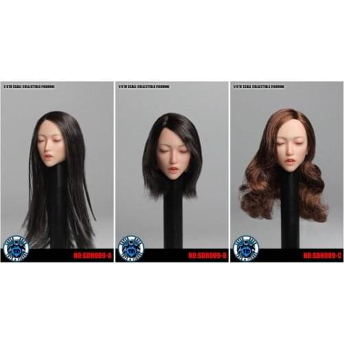 SUPER DUCK SDH009 1/6 Asian Beauty Sleep Head Sculpt Sexy Female Head Carving