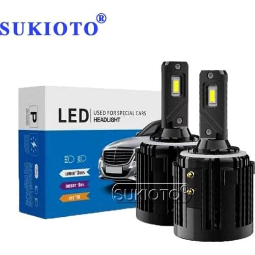 SUKIOTO 2021 New Super Bright H7 LED Headlight Bulbs For Golf 6 Golf 7 Passat 72W 8000LM 6000K H7 No Error Canbus LED Fog Light