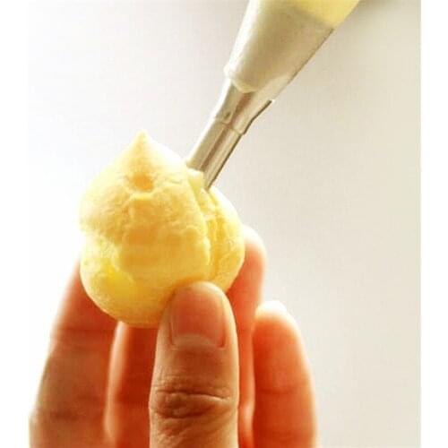 Trumpet stainless steel puffed cream blooming mouth crowded Hokkaido chiffon filling flower