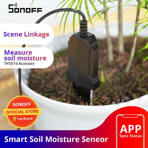 SONOFF MS01 Smart Soil Moisture Sensor IP55 Waterproof Soil Hygrometer Detection Humidity Work with Sonoff TH10/ TH16 Smart Home