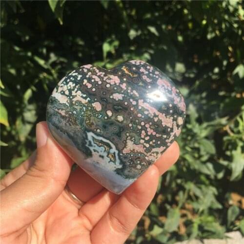 Unique beautiful natural stones and minerals ocean jasper heart love gemstone for wedding decoration&home decoration
