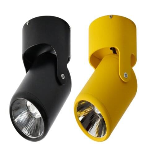 1PCS high quality dimmable Rotating LED Downlights Surface Mounted adjustment COB AC85-265V 360° LED Ceiling Lamp Spot lights