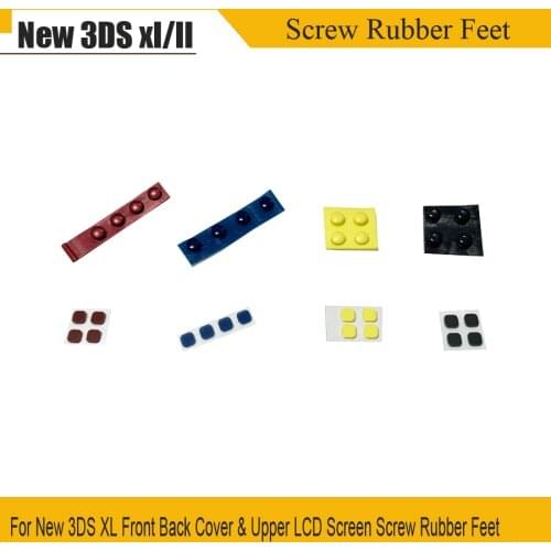 Replacement For New 3DS XL Console oem Front Back Screw Rubber Feet Cover Upper LCD Screen Screws Cover Rubber