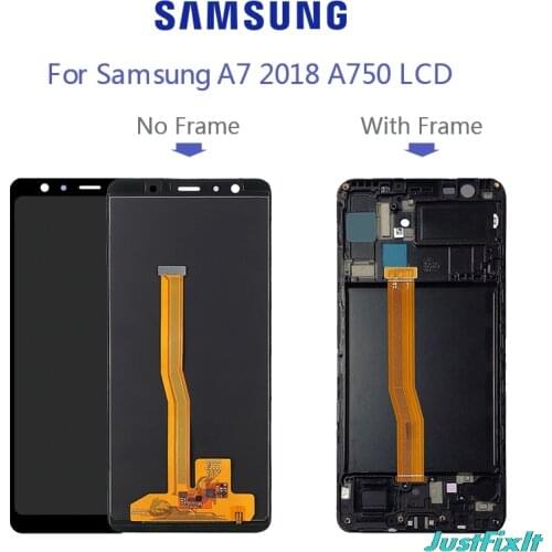 For Samsung Galaxy A7 2018 SM-A750F A750F A750 LCD Display Touch Screen Digitizer Assembly Replace Super amoled 6.0