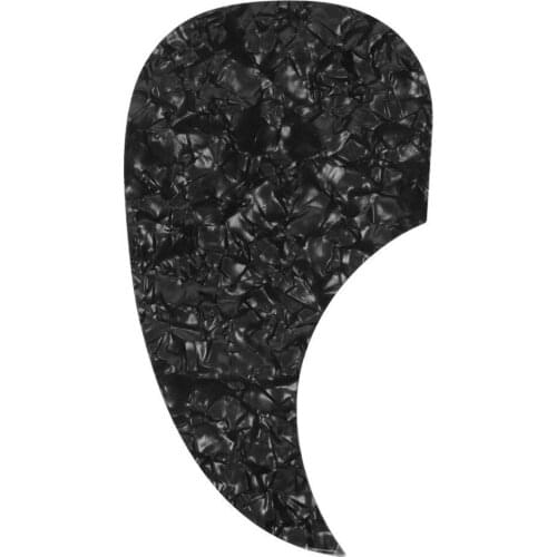 1pcs Acoustic Guitar Pickguard Self-Adhesive Pick Guard Plate Comma Shape for Clical Acoustic Guitar Part,Black Pearl