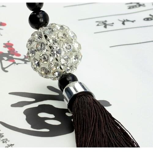 1pcs Car Accessories Ornaments automobile Interior rearview mirror Buddha Bead Gypsophila Nice Car crystal drill Decoration