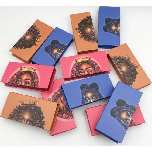 10/30/50pcs Lash Boxes Packaging Wholesale Fahion New Empty Eyelash Packaging Box Rectangle Lashes Case Eyelashes Package Blue