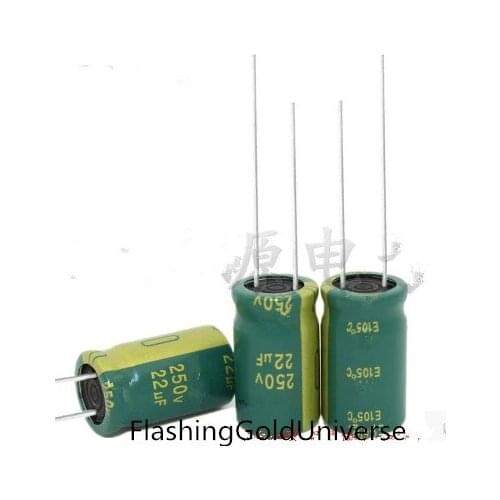 250V 22UF 22UF 250V Electrolytic Capacitor volume 10X17 best quality New origina