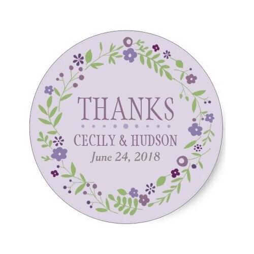 3.8cm Wedding Favor Sticker Country Florals