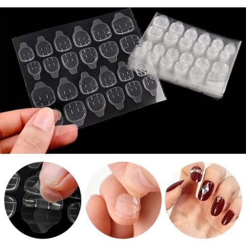 3pcs Double Sided False Nail Art Adhesive Tape Glue Sticker DIY Tips Fake Nail Acrylic Manicure Gel Makeup Tool