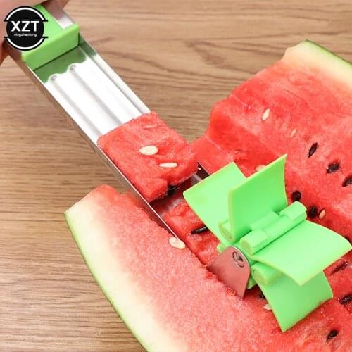304 Stainless Steel Watermelon Cubes Cutter Watermelon Slicer Cutter Tongs Corer Fruit Melon Tools Watermelon Cutter For Kitchen