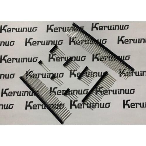 5pcs 2.54mm 0.100" Single row Machine Tooled Strip Socket 1x2--1x40 Postion Wire Wrap Pins through hole SIP Square Terminals