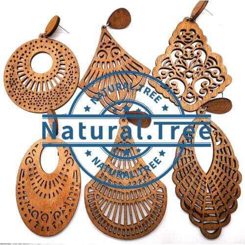 6pairs/lot Free Shipping!!african Drop wooden earrings can mixed 6 designs