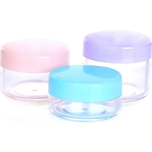 6Pcs 10G/15g/20g Cream Jar Cosmetic Lip Balm Containers Nail Derocation Crafts Pot Empty Makeup Travel Refillable Bottle