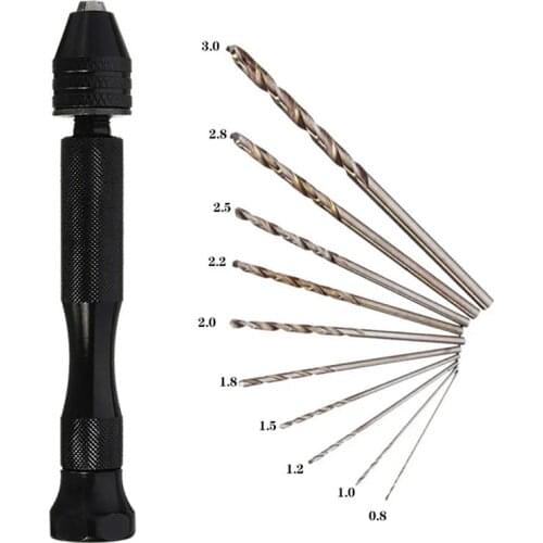 Aluminum Hand Drill Chuck Steel Twist Drills Rotary Tools Wood Drilling
