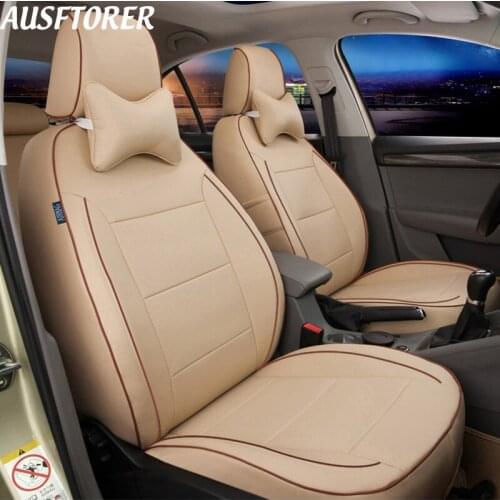 AUSFTORER Custom Genuine Leather Automobiles Cover Seat for Nissan Quest Car Seat Covers Accessories Supports All 3 Row Complete