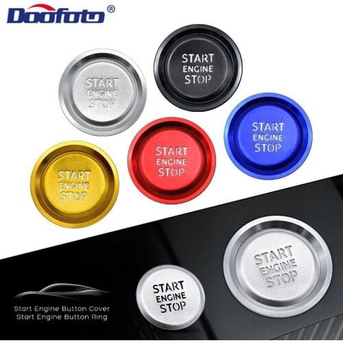 Doofoto Car Sticker For Audi A1 A4 A4L A5 2019 2020 Start Stop Ignition Button Trim Cover Ring Accessories Font Auto Styling
