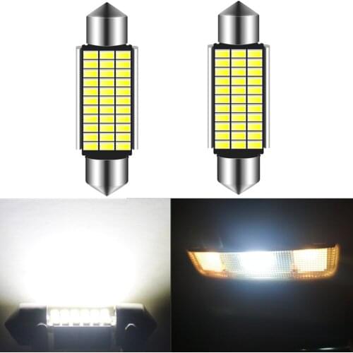 C5W LED Canbus Festoon 31mm 36mm 39mm 41mm canbus Interior Reading Light License Plate Lamp White For Lada Kalina Granta Vesta