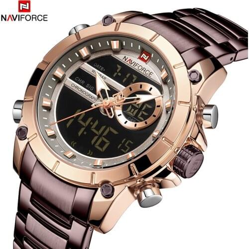 Top Brand Men Watches NAVIFORCE Fashion Luxury Quartz Watch Mens Military Sports Week Display Wristwatch Clock Relogio Masculino