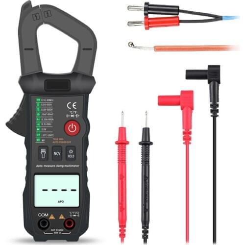 Digital Multimeter Clamp Meter Count True Effective Value Ampere DC/AC Current Clamp Tester Meter Voltmeter 600v Automatic Range