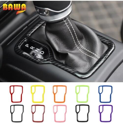 BAWA ABS Gear Shift Panel Decoration Cover for Jeep Wrangler JL 2018 Gear decorative ring for Jeep JL Wrangler Car Accessories