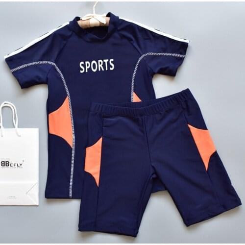 Children Boy Swimsuit Cartoon Dinosaur 2 Pieces Swim Suits Sunblock Beach Costume Bodysuit Kids Boys Swimwear Lasten uimapuku