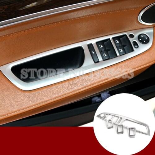 For BMW X6 E71 Inner Door Armrest Window Switch Button Cover Trim 2008-2014 4pcs Car Accessories Interior Car Decor Car Trim