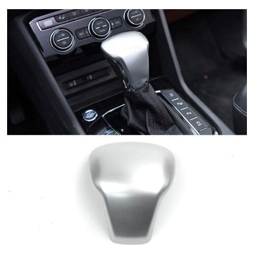 For Volkswagen VW Tiguan 2019 2018 Car gear shift knob Trim Cover Carbon fiber Interior Mouldings Accessories car Styling