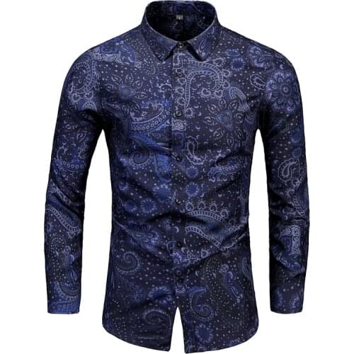 HIP HOP 2021 Autumn Spring Clothes Print Shirt For MenS Long Sleeves 5XL 6XL 7XL Hawaiian Beach Casual Floral Shirt For Man