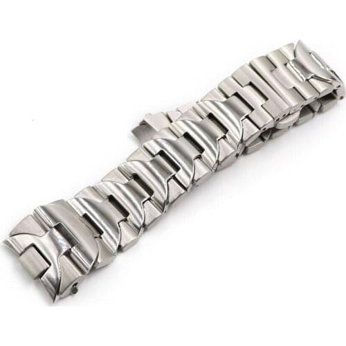 Rolamy TOP GARDE Newest Hot Sell 24mm Sliver Screw Solid Curved Steel Wrist Watch band Bracelet For Panerai PAM Luminor 44mm