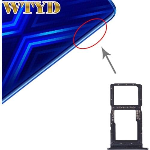 SIM Card Tray + SIM Card Tray / Micro SD Card Tray for Huawei Honor 9X Smartphone Card Slot Replacement Repair Part for Huawei
