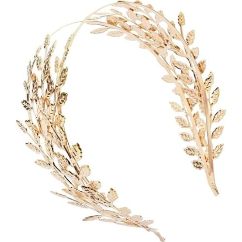 Fashion Retro Women Hair Bands Wedding Alloy Double Layer Leaf Design Headbands Bridal Jewelry Accessories