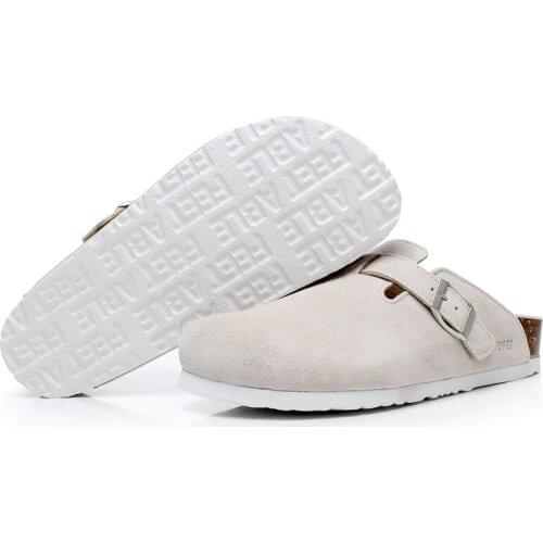 Mens and womens Summer outdoor real leather casual sandals for couples with soft EVA Non slip soles Comfortable shoeez