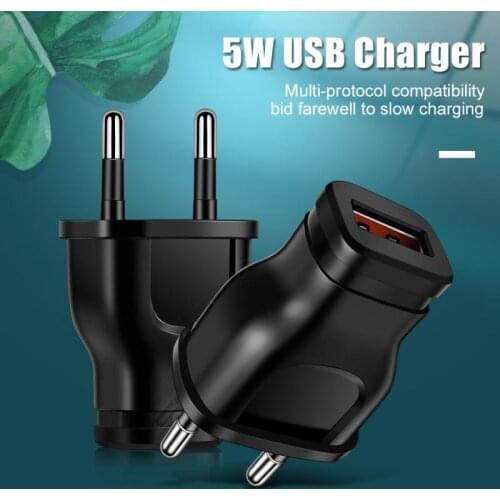 2021 New Portable USB Single Port Direct Charging Mobile Phone Charger Smart USB Universal Travel Charging Plug Hot Sale
